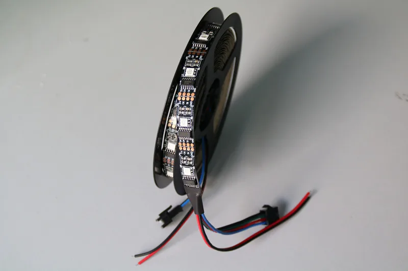 WS2801 DC5V 1 м 32 светодиодный s/m 2801 чип 5050 RGB Светодиодная лента 12 мм индивидуально Адресуемая лента полный сон Цвет IP67 свет