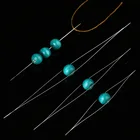 Коробка Doreen 0,2 мм, 1 шт., открытые посередине поделки из бисера, иглы для резьбы, инструменты для заправки резьбы из нержавеющей стали, большой ушко от 45 мм до 125 мм