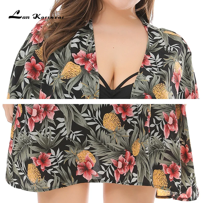Lan Karswear xxxl летний длинный монотонный кардиган перспективная Одежда большого