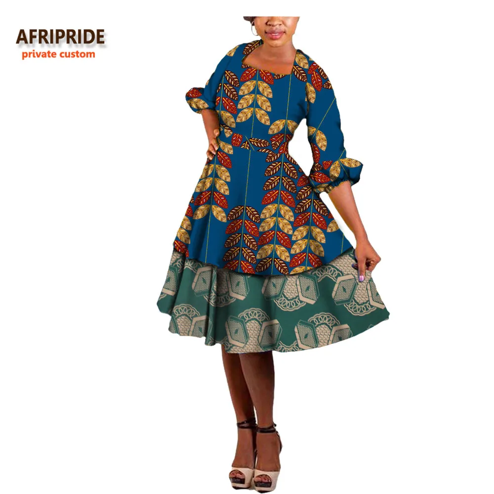 Бальное платье в африканском стиле женское AFRIPRIDE повседневное двухслойное
