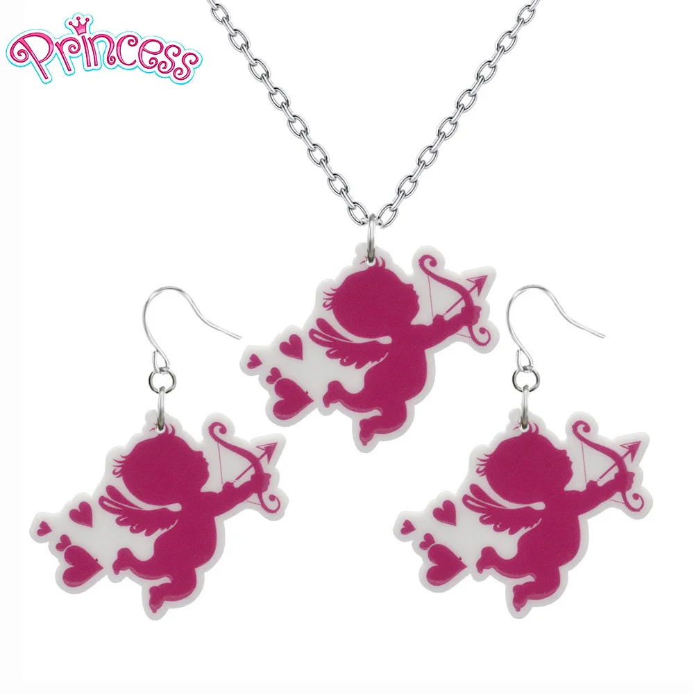 Модные подарочные украшения для девочек PrinSis акриловые розовые серьги-гвоздики