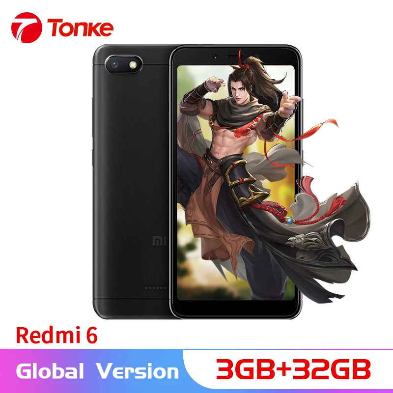 Xiaomi phone Redmi 6 3 Гб ОЗУ 32 ПЗУ Восьмиядерный процессор Helio P22 5 45 дюйма 3000 мАч двойная
