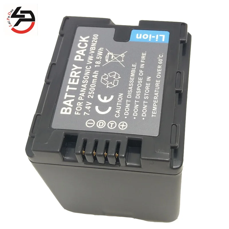 Аккумуляторная батарея для фотоаппарата Laipuduo 2 5 мАч модель VBN260 PANASONIC детали VW VBN130