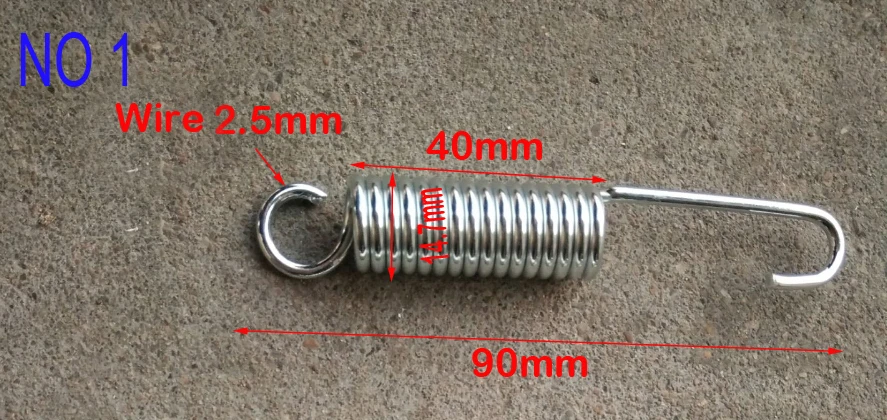 

2.5mm wire /3.0mm Carbon steel with zinc extension tension spring electrombile prop up springs