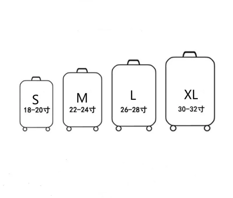 

Elastic Thickest World Travel Luggage Suitcase Cover Women Female Suitcase Dustproof Case Protective Covers Travel Accessories