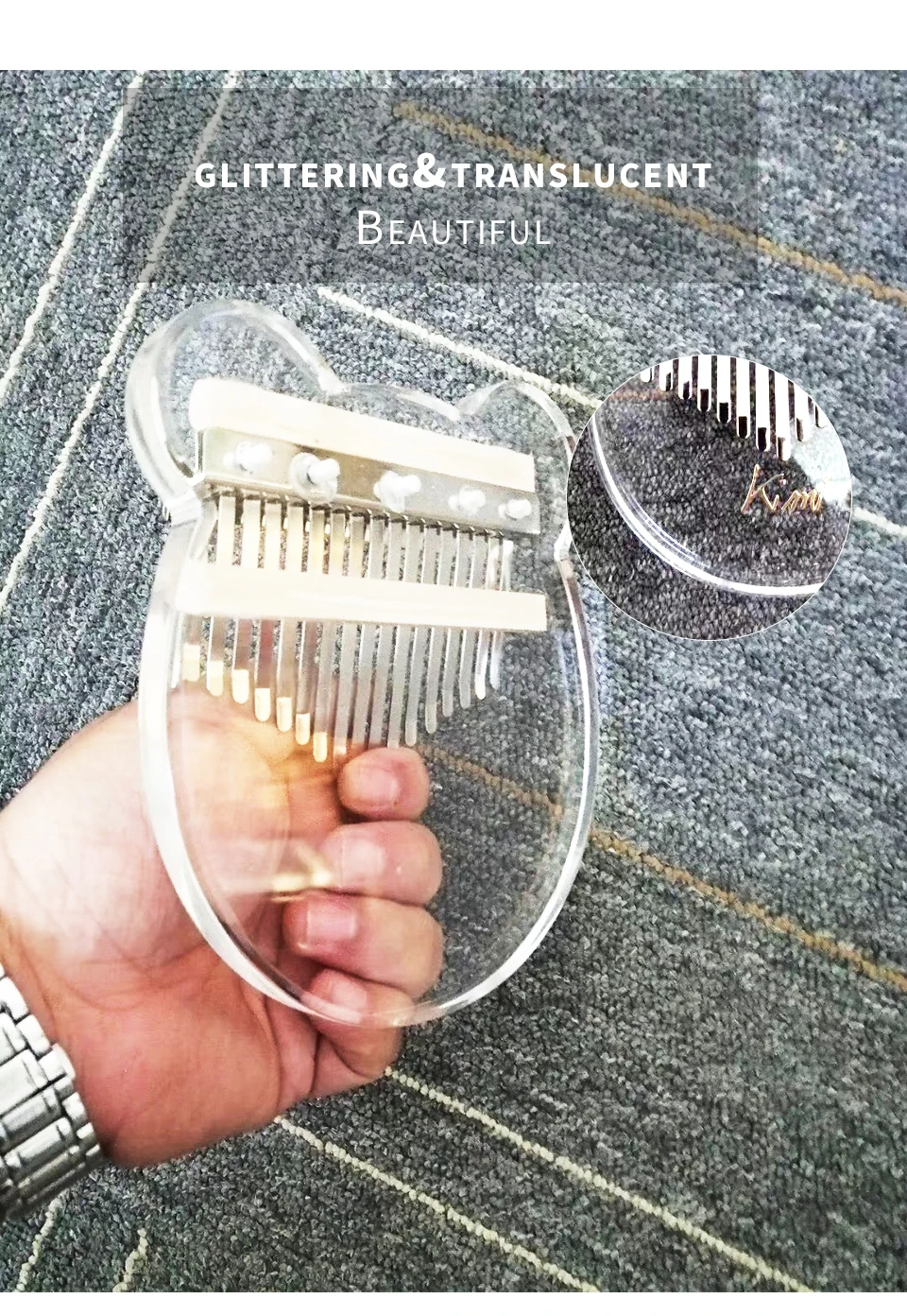 Новейший 17 ключ Kalimba акриловый большой палец пианино 17 ключей Mbira прозрачный музыкальный инструмент с тюнером молоток+ Gig Bag Kimi Calimba