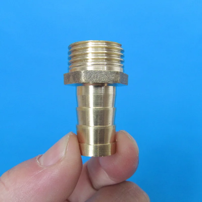 14 мм шланг колючий хвост до 1/2 &quotPT BSP наружная резьба прямой латунный соединитель