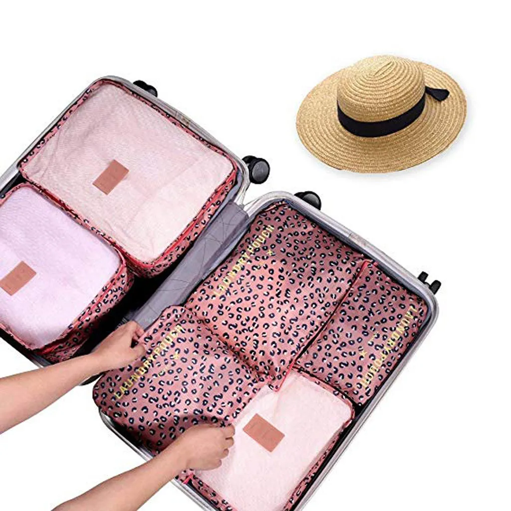 6Pc Travel Bag For Man Women ZHDAOR waterproof new Large Capacity Fashion Package Travel handbag Carry on Luggage Bag T3