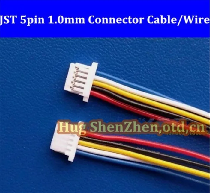 Free shipping 500pcs Micro JST SH 1.0mm Pitch 5-Pin Female Connector with  Wire 5pin jst Connector