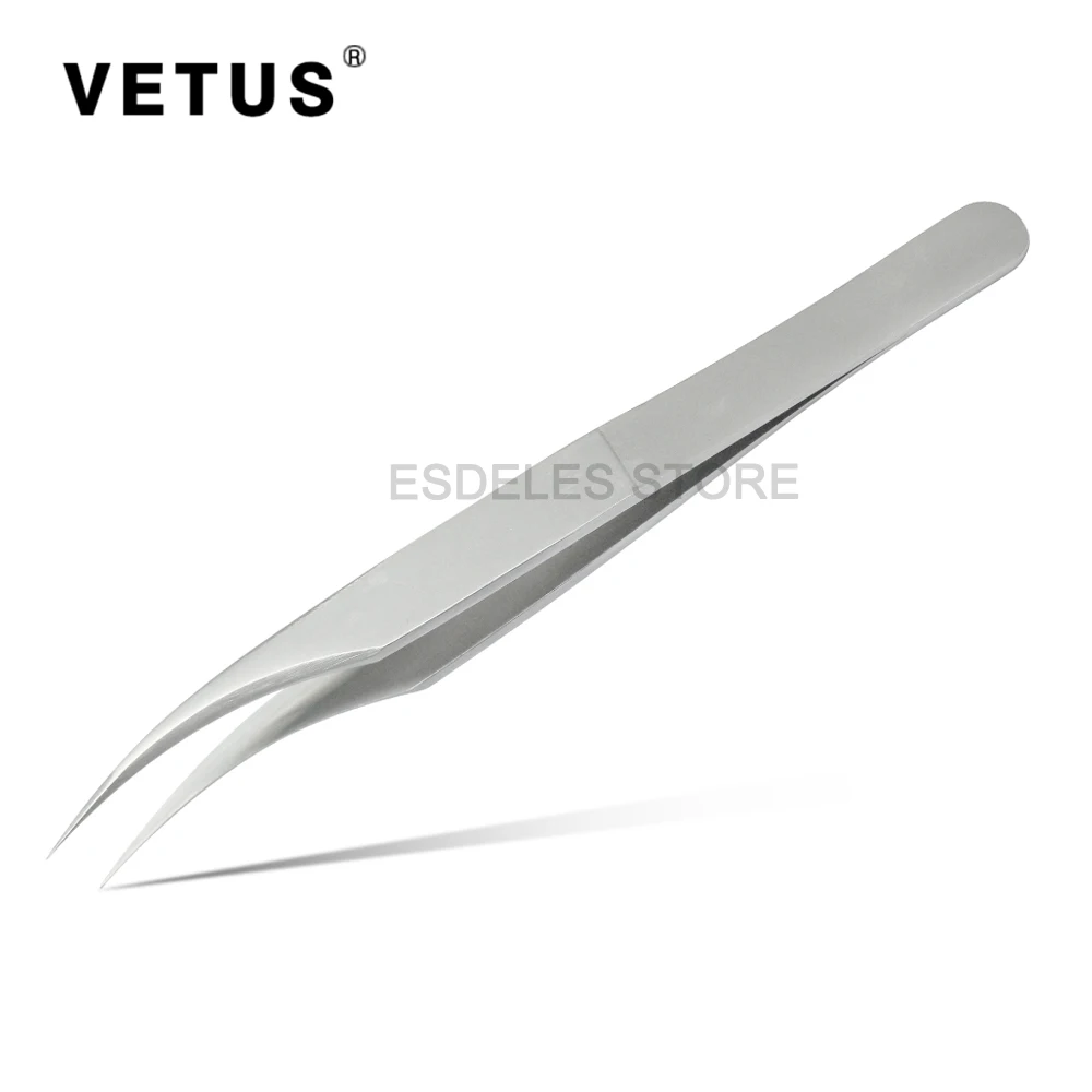 VETUS High-Precision Stainless Steel Tweezer Antimagnetic Ultra Rigidity Tweezers For Makeup Phone PC Repair Tool MJP-16-11 | Инструменты