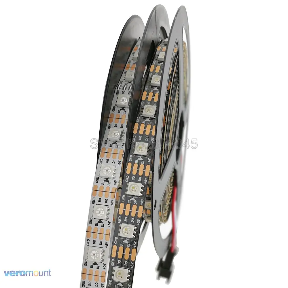 Светодиодная Пиксельная лента WS2813 5 в постоянного тока 1 м 4 двойной сигнал 30/60/144