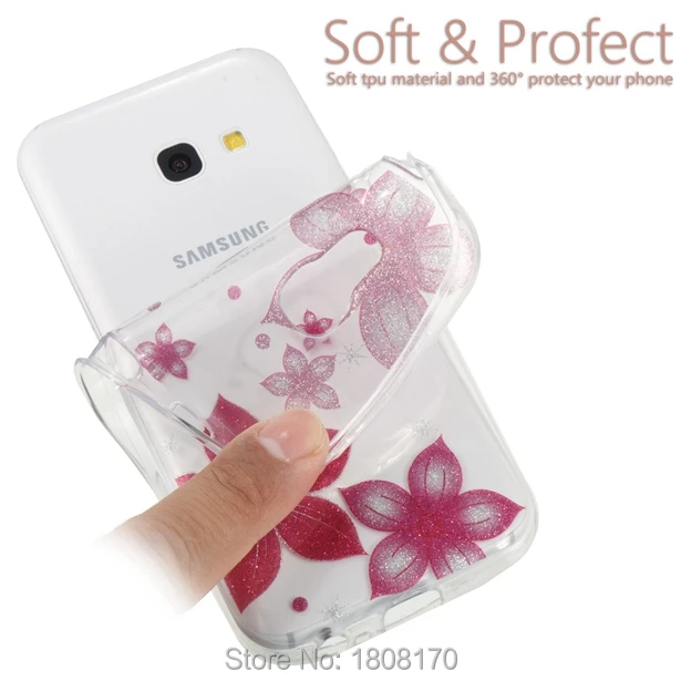 Мягкий чехол из ТПУ C ku с блестящими рисунками для Samsung Galaxy 2017 A3 A5 J330 J530 J730 S7 Edge S8