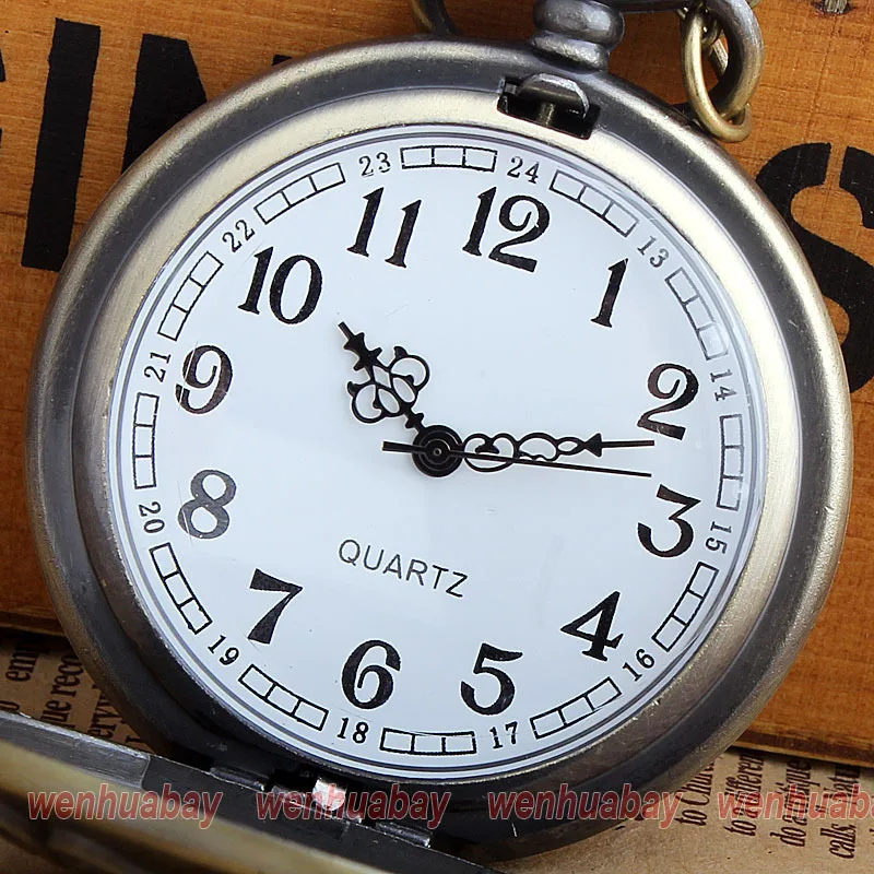 Кварцевые карманные часы в стиле ретро подвеска на цепочке волшебный Хогвартс