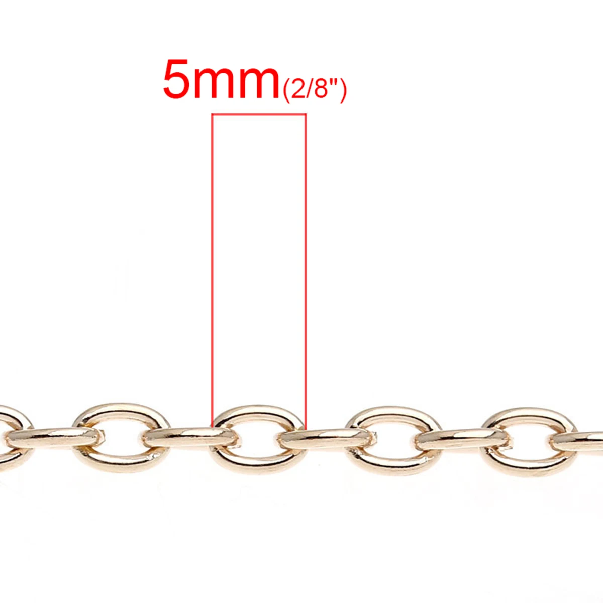 Тросовые цепи из сплава розовое золото 5 мм x 3 (2/8 &quotx 1/8&quot) 2 м|Ювелирная фурнитура