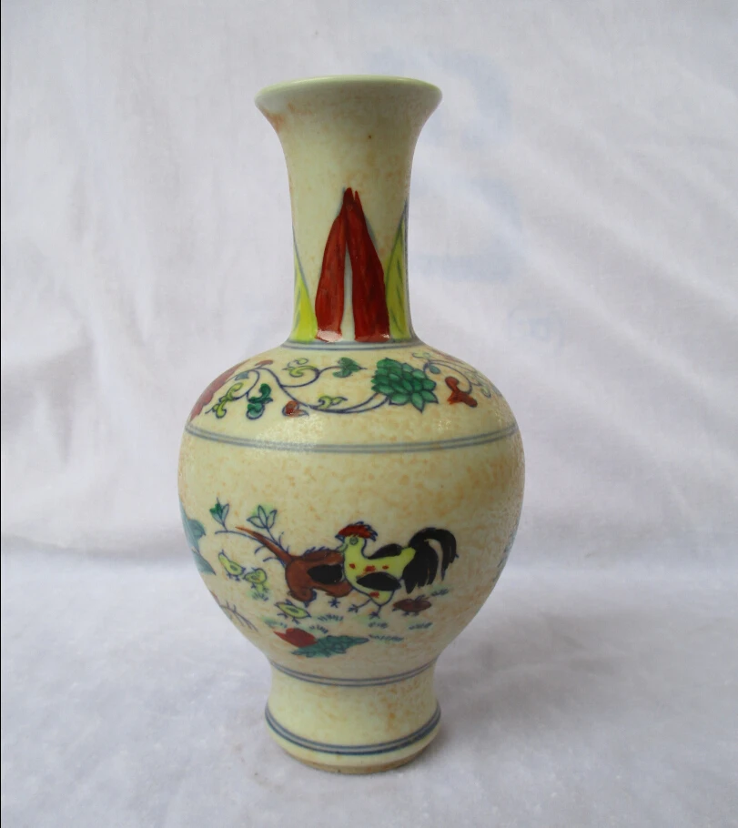 

Home Decoration High Quality Chinese Antique Ming Dynasty the Chenghua Porcelain Vase/Classic painting Chicken Ceramic Vases