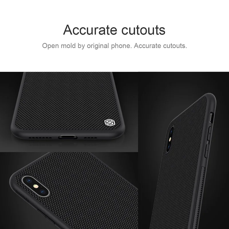 Nillkin Текстурированный чехол для iPhone X XS XR Max TPU рамка жесткая задняя крышка из ПК Apple