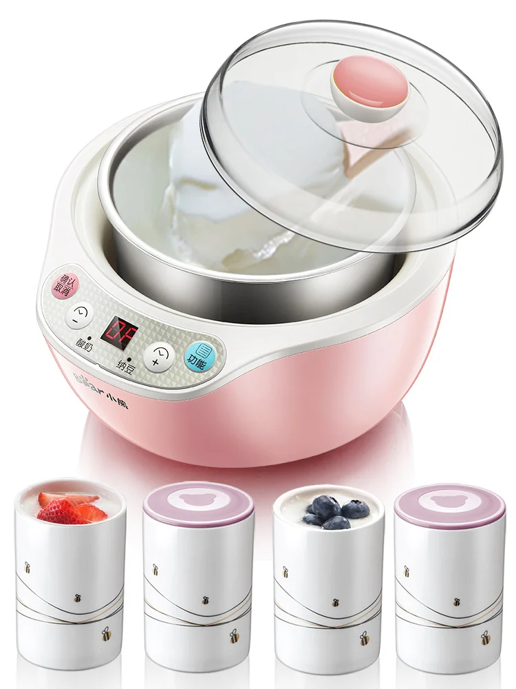 X53 Automatic multifunctional ceramics Yogurt Maker frozen yogurt machine DIY Tool Natto/Rice Wine maker 5 stainless steel Liner