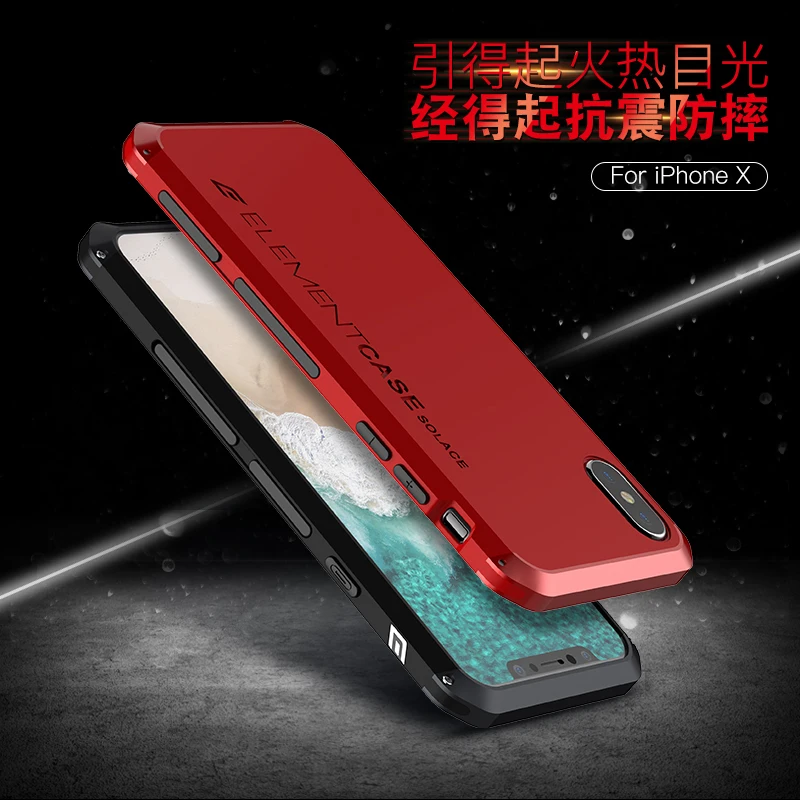 Случай для iPhone X 10 7 Plus чехол s Роскошный Алюминиевый бампер PC задняя крышка протектор для iPhone X чехол s сумка для телефона