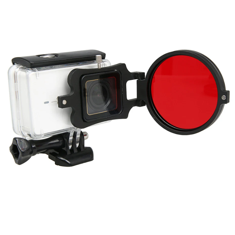 58mm Magnifier 16x Magnification Macro Close Up Lens + red UV Filter for xiaomi yi 4K 2 II Black Edition camera Accessories | Электроника