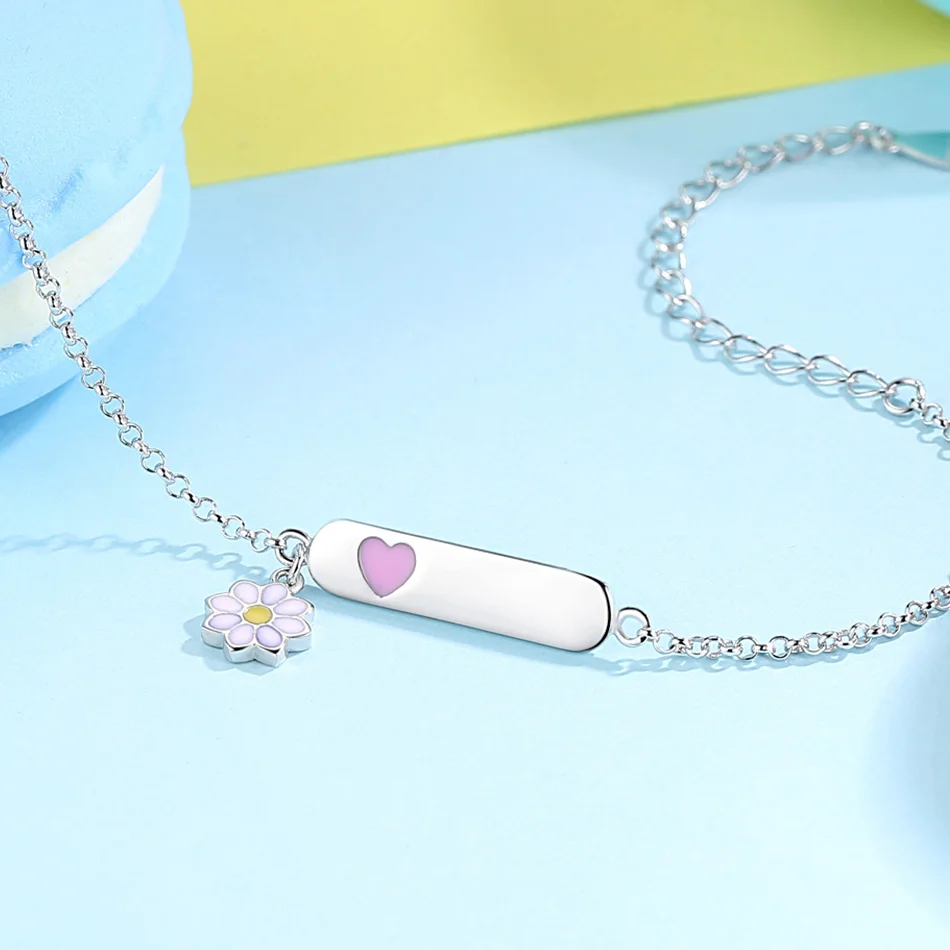 ELESHE по индивидуальному заказу для маленьких девочек браслет 925 стерлингового