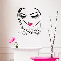 Make-Up Artist Sign Wall Decal Makeup Design Beauty Salon Maquillage Fashion Style Image Cosmetic Cosmetology Vinyl Sticker Z385