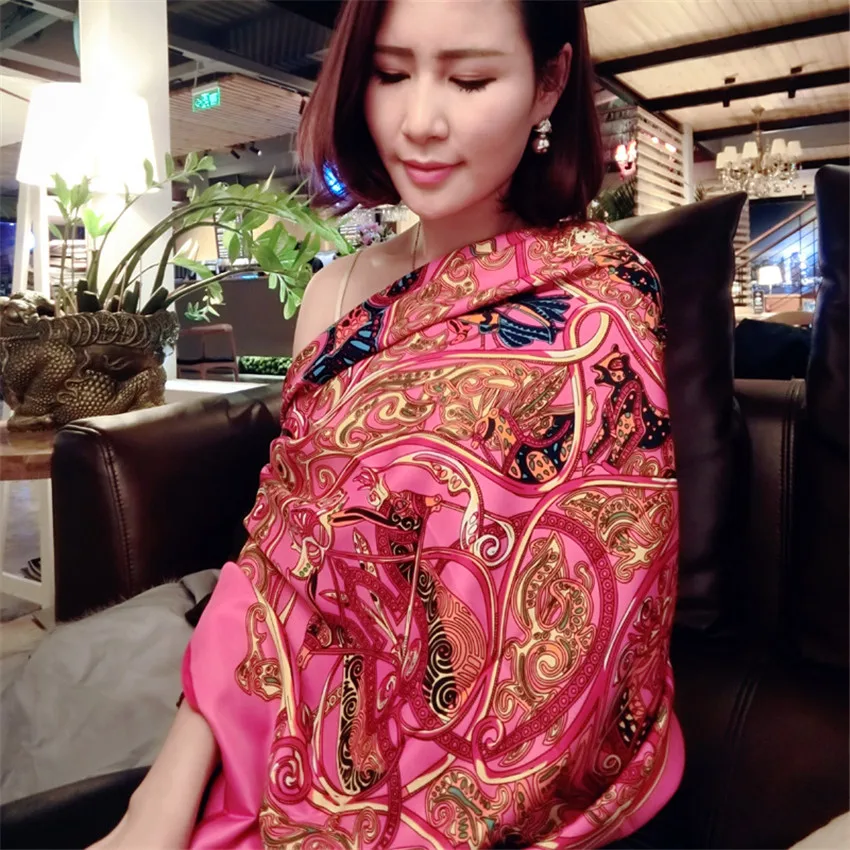 Классический шарф с геометрическим рисунком известный бренд винтажная шаль на