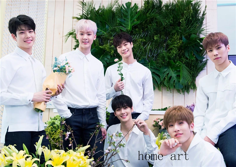 Золотой Astro kpop плакат стены наклейки украшения дома высококачественный рисунок белая мелованная бумага Home art бренд - Цвет: Золотой