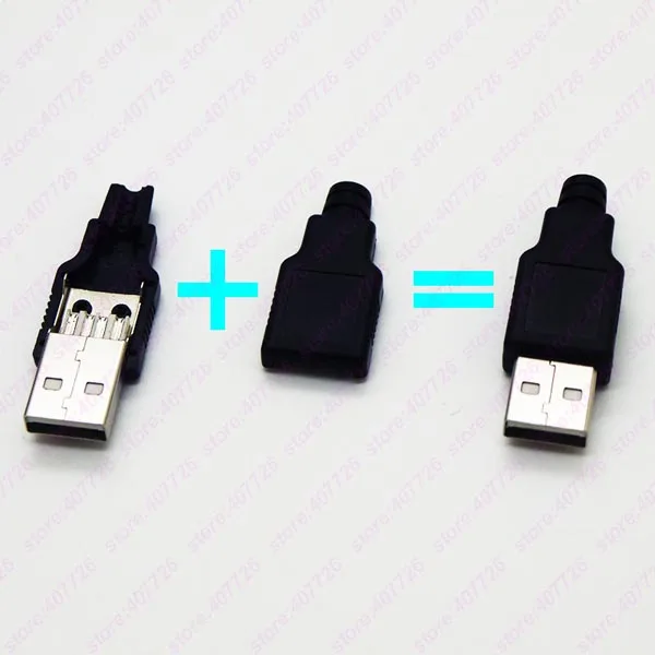 Высокое качество 10 шт. DIY USB разъем типа A штекер в сборе адаптер Разъем 2 0 розетка с