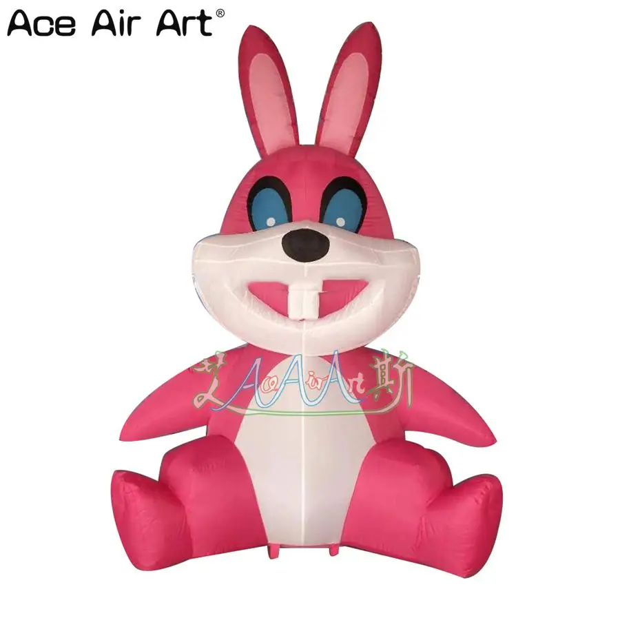 

hot selling easter decoration sitting inflatable pink rabbit bunny for sale