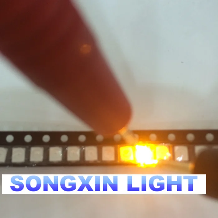 200 шт. желтый силовой Топ 1210 3528 SMD SMT PLCC 2 1500MCD ультра яркий светодиодный светильник