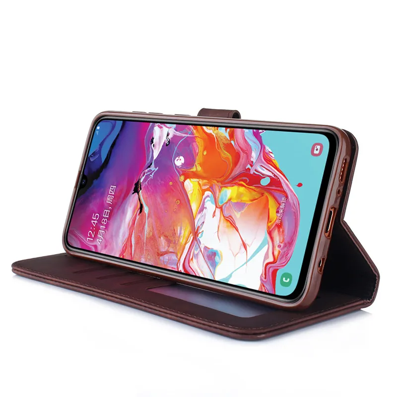 Чехол для Samsung A70 кожаный винтажный кошелек чехлы на Hoesje Galaxy телефонов чехол с