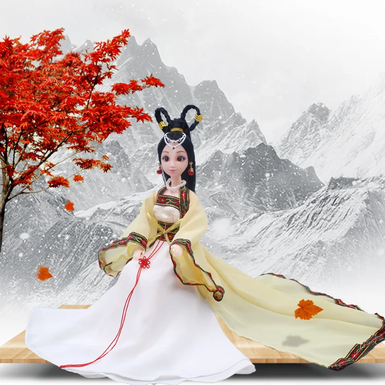

2020 Traditional Chinese Ancient Beauty Dolls Fairy Costume Clothes For Doll Party Dress Doll With Clothes Ethnic Dolls
