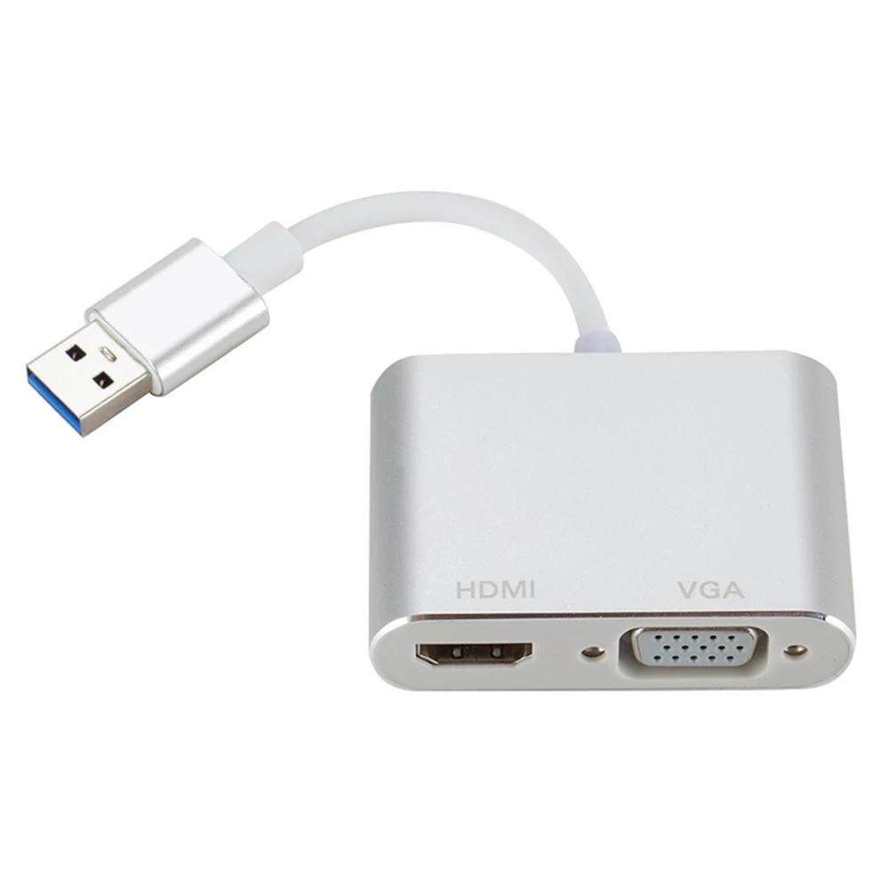 Аудио видео кабель компактный внешний HDMI VGA Мульти дисплей 1080 P USB3.0 адаптер