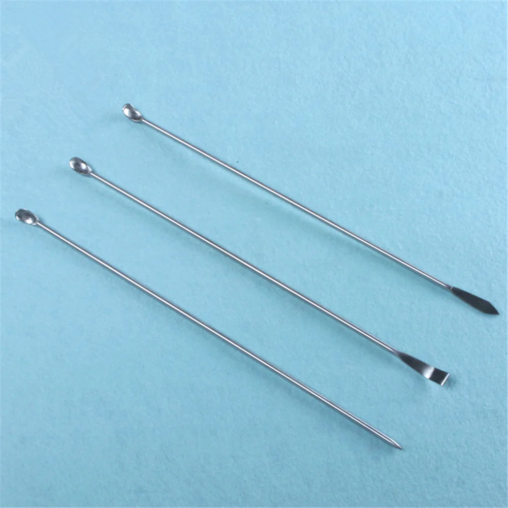 

3pcs 22cm Stainless Steel Microscale Medicinal Spoon Experiment Pharmacy Lab Supplies