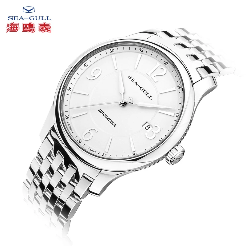 Аутентичные дизайнерские часы Seagull Series 3 Hands Date Exhibition Back ST21 автоматические