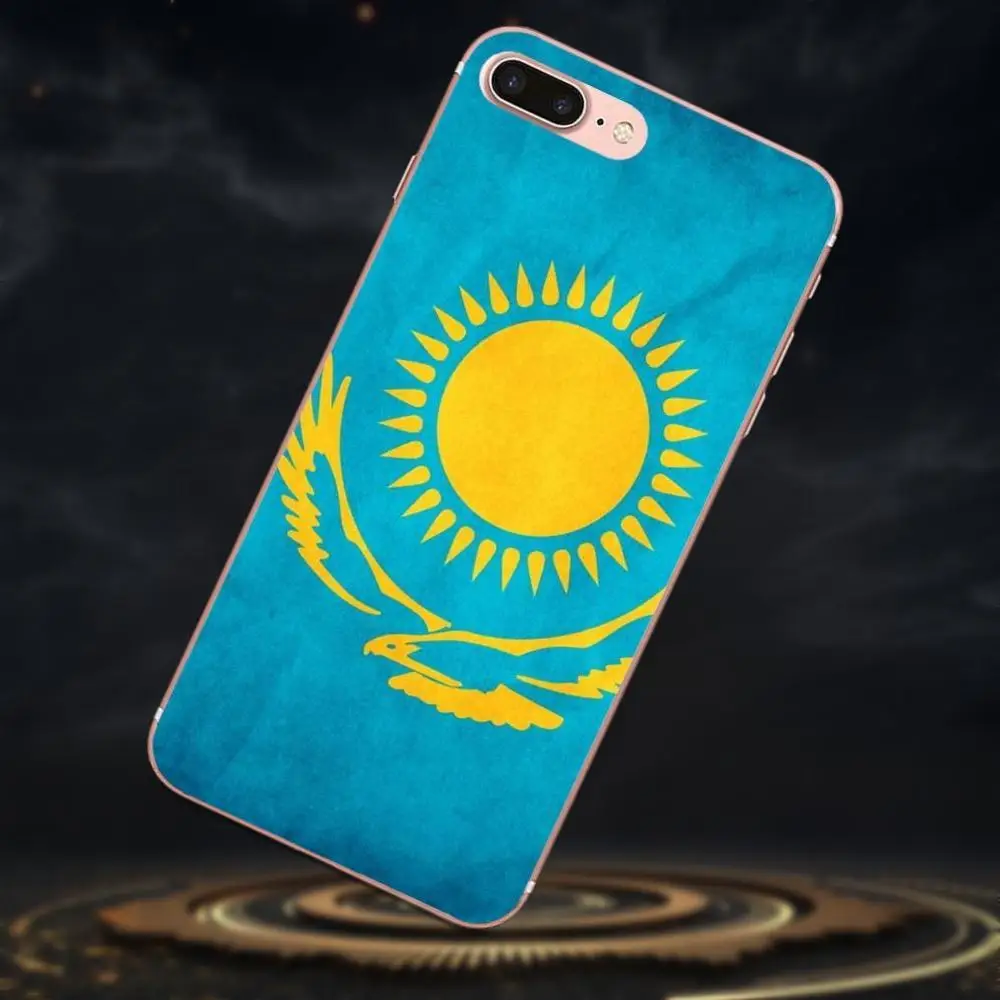 Soft Silicone TPU Transparent Fashion For Apple iPhone X XS Max XR 4 4S 5 5C 5S SE 6 6S 7 8 Plus Kazakhstan National Flag Emblem | Мобильные