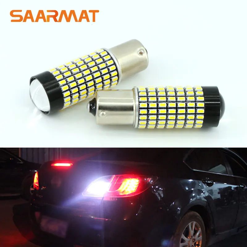 2x BA15S 1156 безошибочный 6000K белый 158 SMD высокомощный светодиодный фонарь заднего