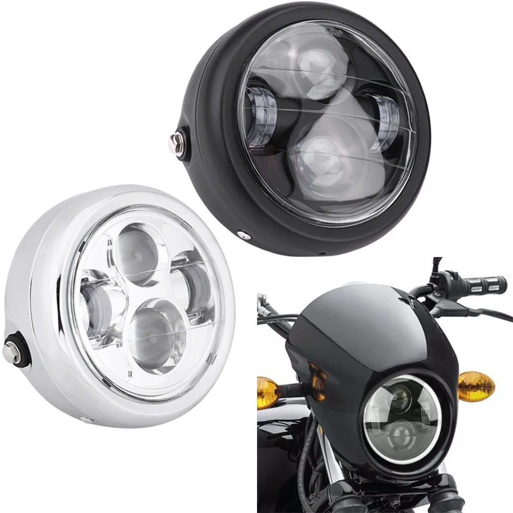 

6.5" Motorcycle LED Headlight HeadLamp Bulb for Honda Yamaha Kawasaki Cruiser Chopper Motorbikes