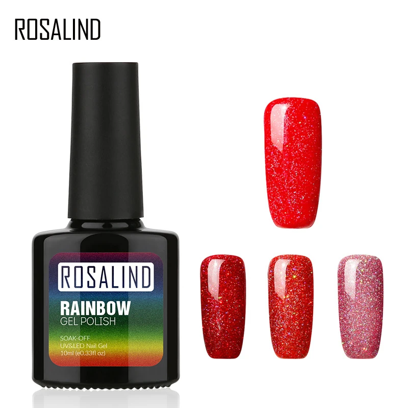 Гель ROSALIND 1S Радужный неоновый R01 29 лак для ногтей верхнее Базовое покрытие