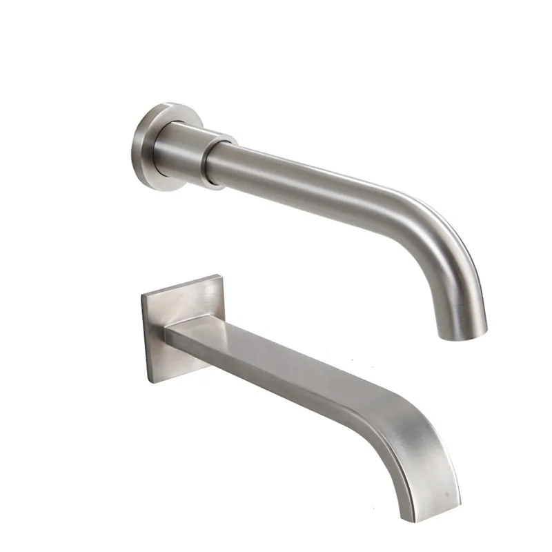 Настенный смеситель для душа ванны с носиком из твердой нержавеющей стали 304