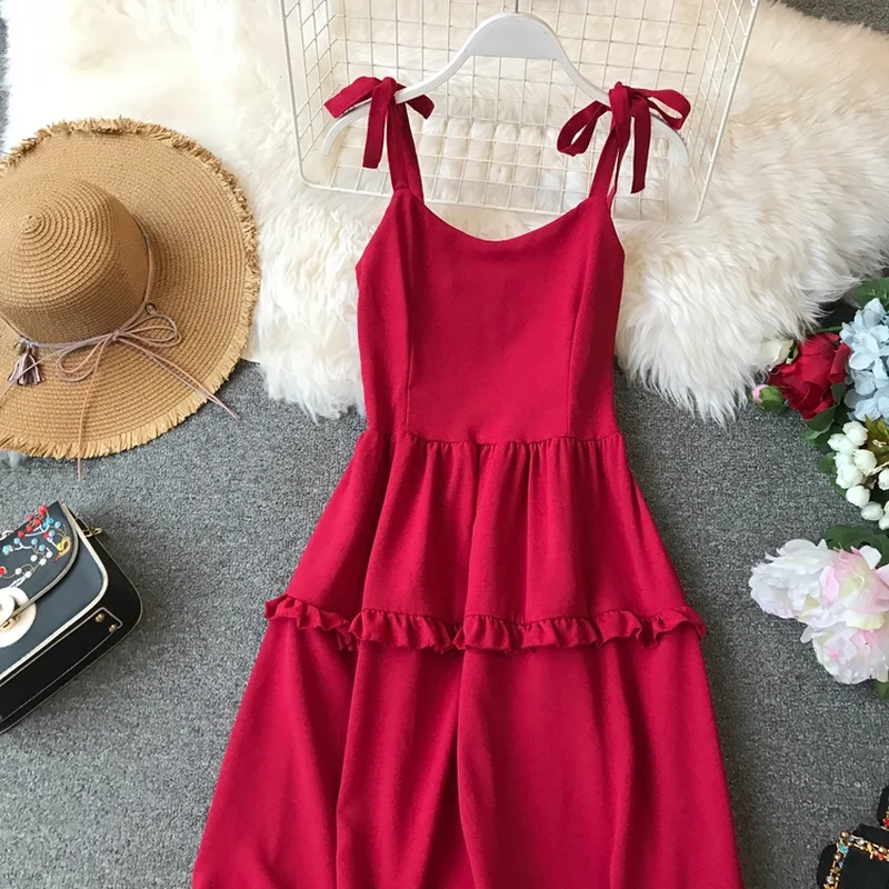 Женское платье с бантом Gagarich богемное высокой талией пляжный стиль лето