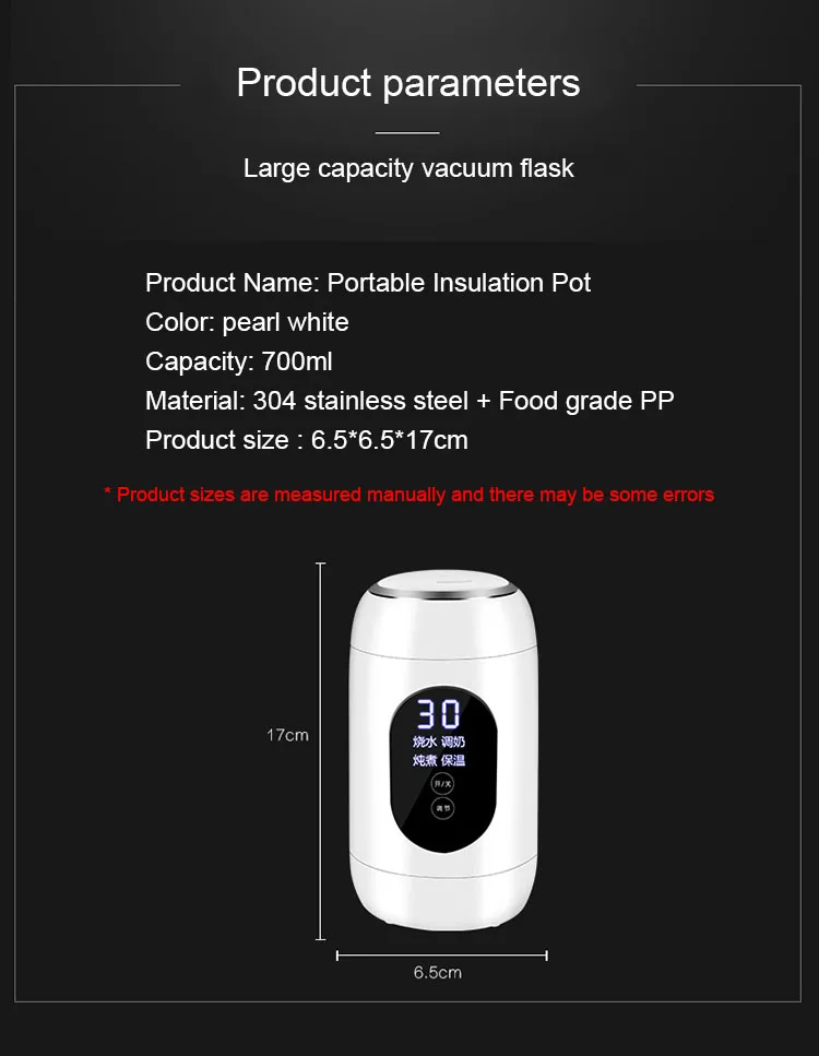 DMWD Stainless Steel Electric Kettle Hot Water Heating Boiler Pot Travel Noodle Soup Stew Cooker Teapot Milk Heater Rice Steamer