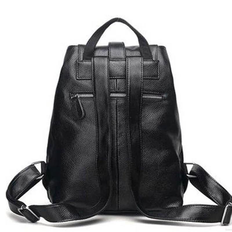 Модный большой женский рюкзак из мягкой натуральной кожи Дамская Повседневная