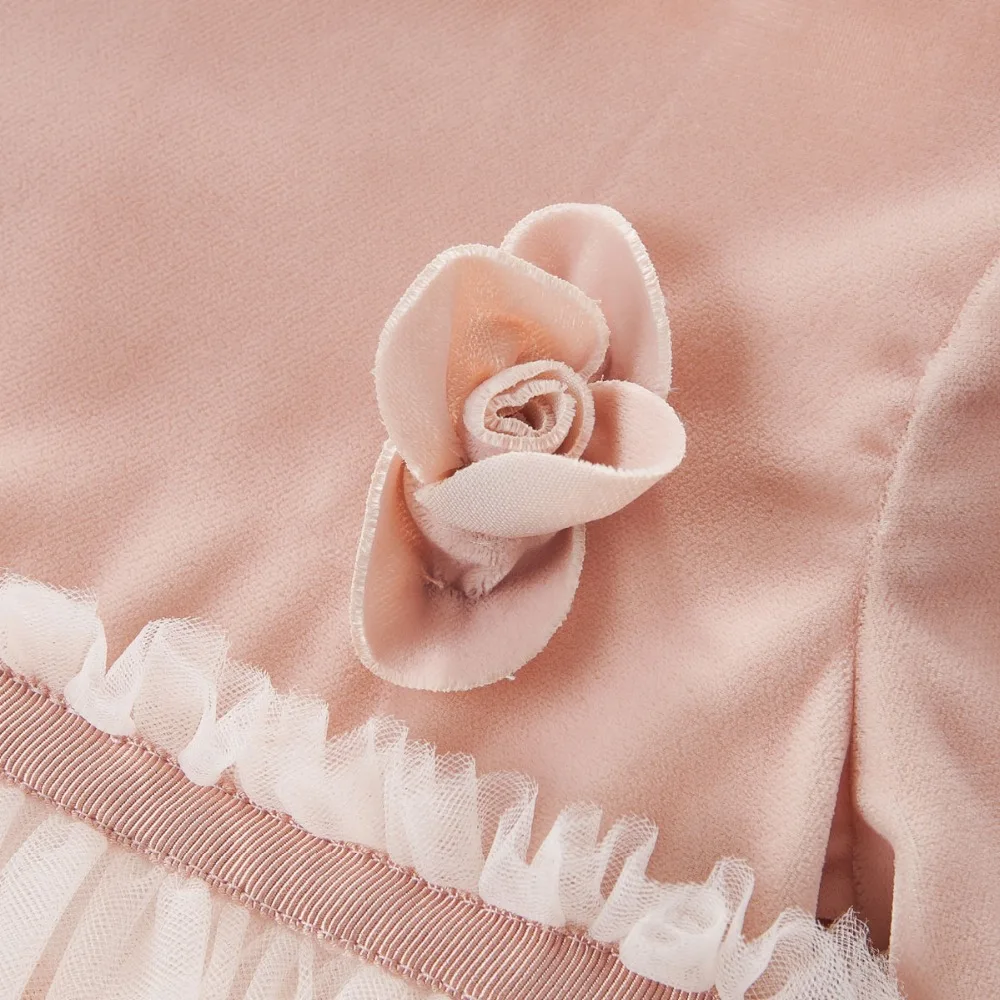 DB4102 dave bella autumn baby girl fairy princess dress wedding birthday lace girls costumes flower appliques | Детская одежда и