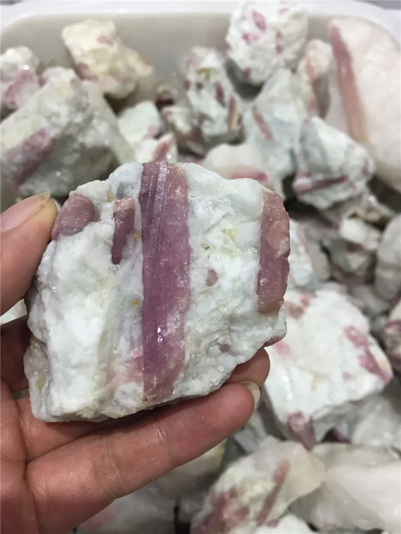 

1PCS rare natural stones and minerals pink tourmaline rough stone specimen healing crystals raw gemstone for home decoration
