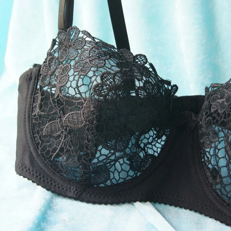 Ladies Secret, черный сетчатый кружевной бюстгальтер без косточек, бюстгальтеры для женщин, сексуальное женское белье, большой размер, бюстгальтер с глубоким вырезом, без подкладки, пуш-ап, прозрачный, очаровательный, плюс