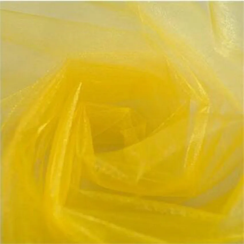 Yellow 48 см x 5 м рулон тюля Хрустальная ткань органза тюль рулон катушка свадебное украшение день Рождения Вечеринка Дети ребенок душ украшение автомобиля 7Z - Цвет: Yellow