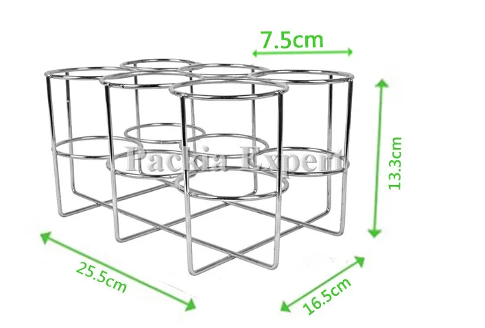 

Accessories parts of pizza delivery bag Take out heat preservation box special Chrome plated stainless steel cup rack 6 holes