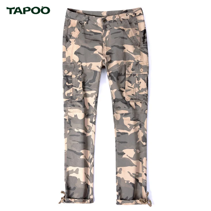 TAPOO 2017 Военные Полные Штаны Камуфляж Тактические Брюки Мульти Карманы Карго