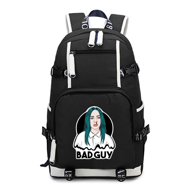 Новый рюкзак Billie Eilish с принтом Модный женский мужской для мальчиков и девочек